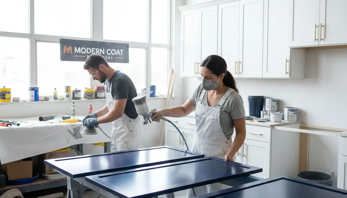 Cabinet painting in Norton, MA for durable, humidity-resistant kitchen finishes