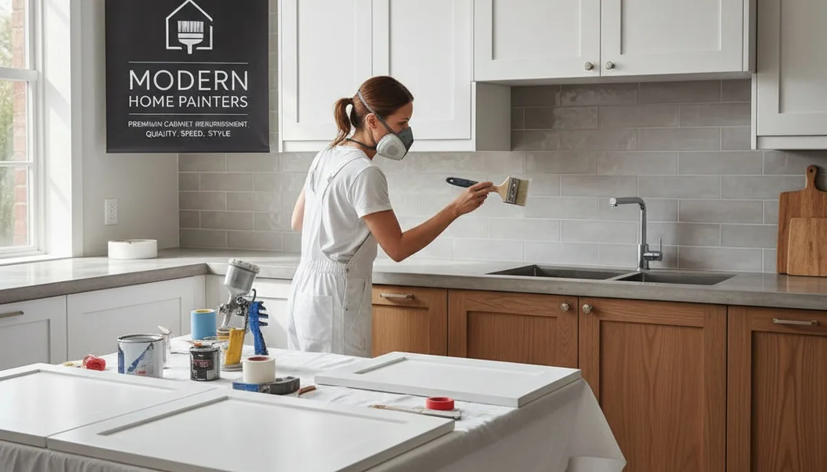 Cabinet painting in Norton, MA for durable kitchen finishes by Norton Paint Pros