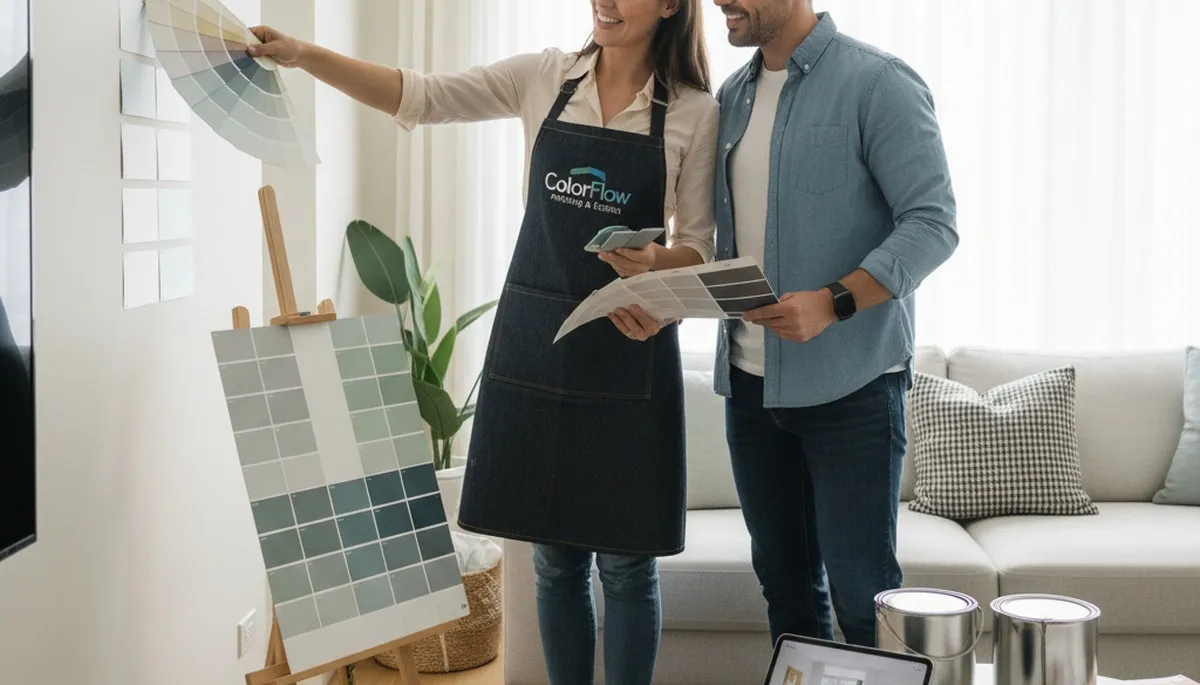 Color consultation for Norton, MA homes with paint swatches and expert color matching for exterior and interior design