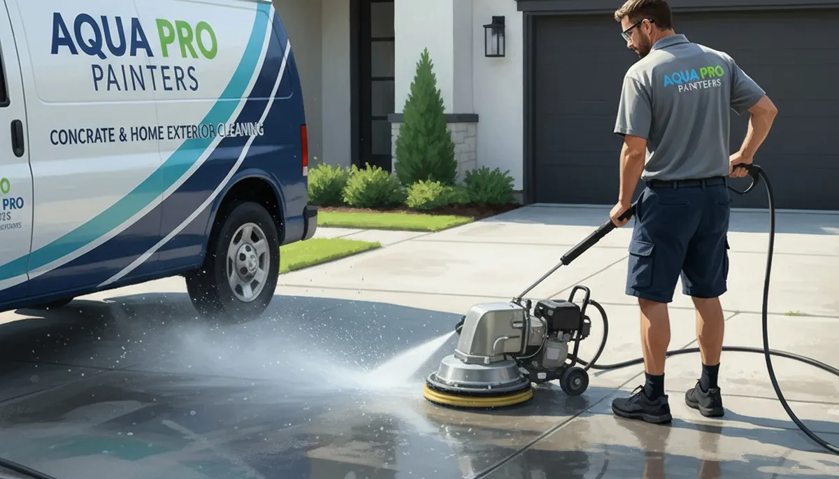Concrete pressure cleaning service in Norton, MA removes stains and grime from driveways and walkways