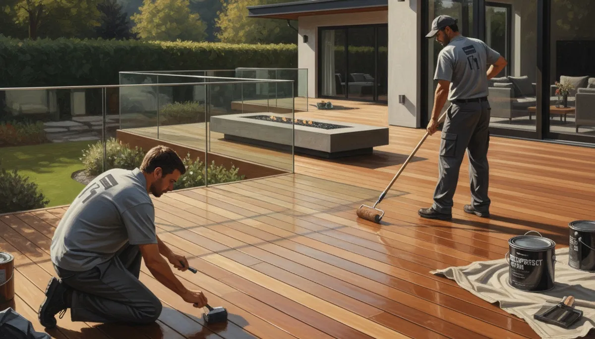 Deck staining service in Norton, MA for weather-resistant wood protection and curb appeal