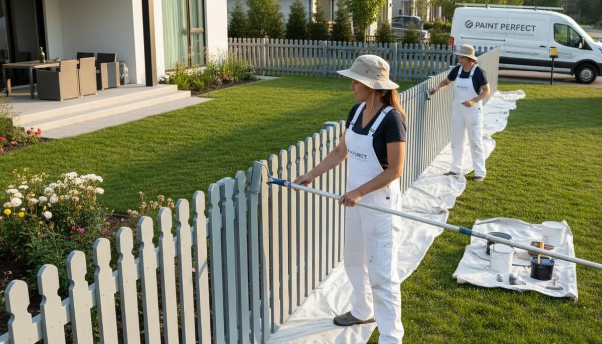 Fence painting service in Norton, MA protecting wood with weather-ready exterior coating