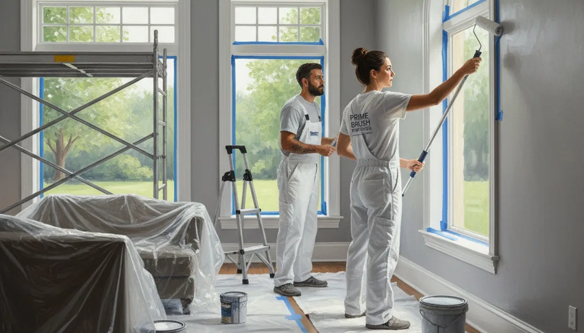Interior house painting in Norton, MA by Norton Paint Pros