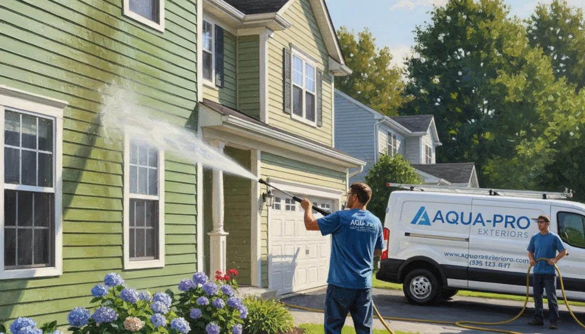 Vinyl siding pressure cleaning in Norton, MA for a clean, professional exterior finish