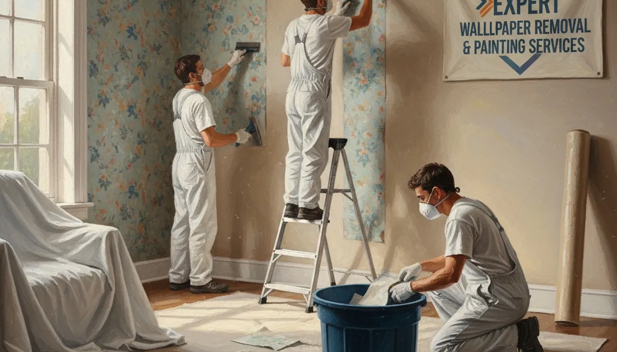 Professional wallpaper removal in Norton, MA for smooth wall prep and a clean new finish