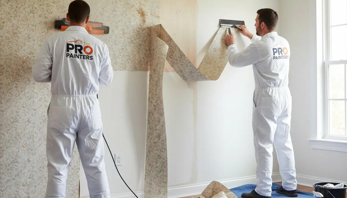 Professional wallpaper removal for Norton, MA homes by Norton Paint Pros