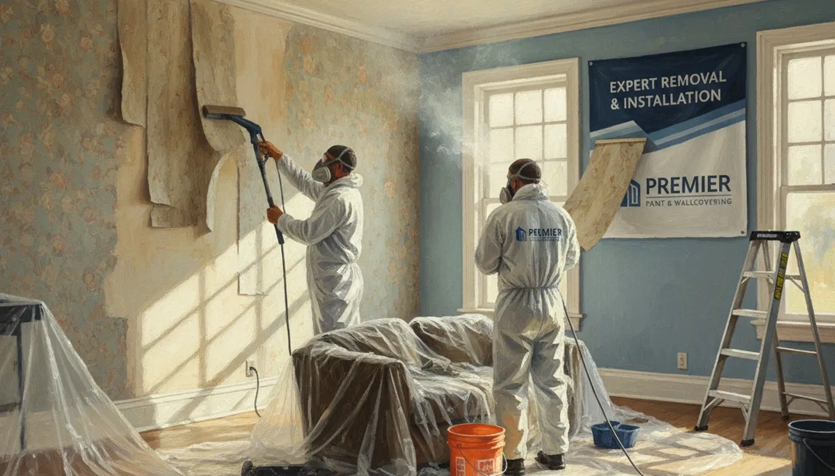 Professional wallpaper removal for Norton, MA homes, preparing walls for a smooth new finish